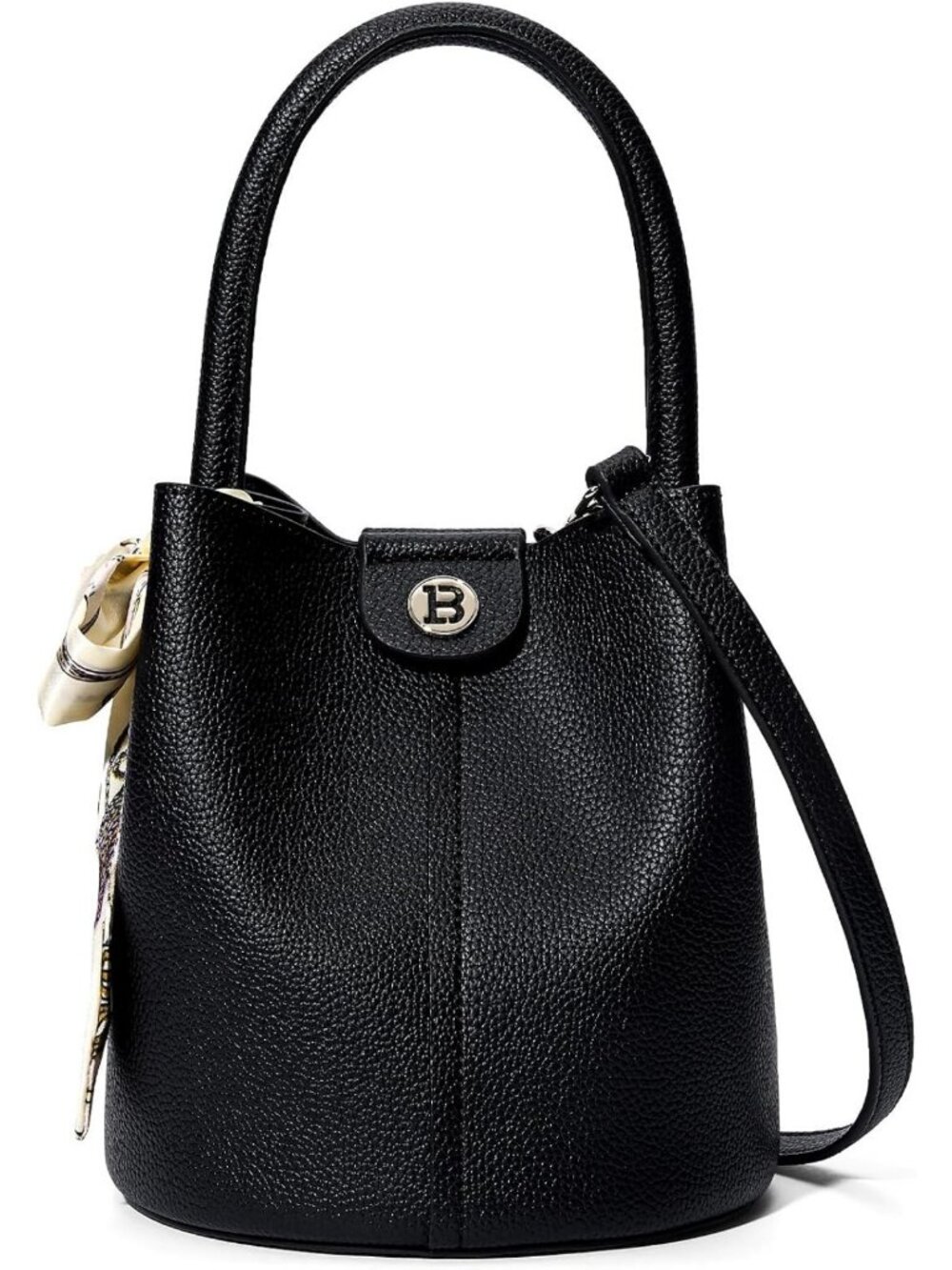 Chic Vegan Leather Small Crossbody Bucket Bag for Women - Stylish & Versatile